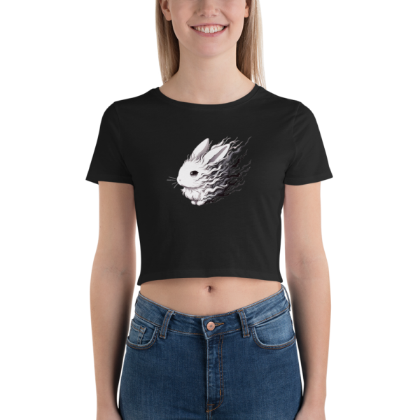 Women’s Crop Tee - Ghost Bunny